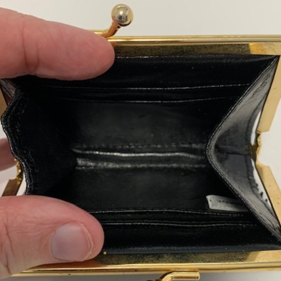 Vintage Metal Mesh Change Purse Black - Picture 3 of 4